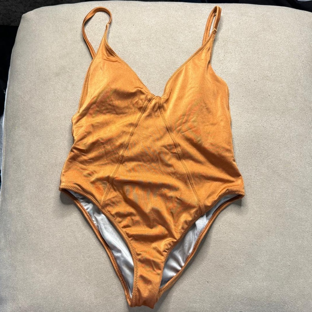 4/$20 Women's Orange One Piece Swimsuit
